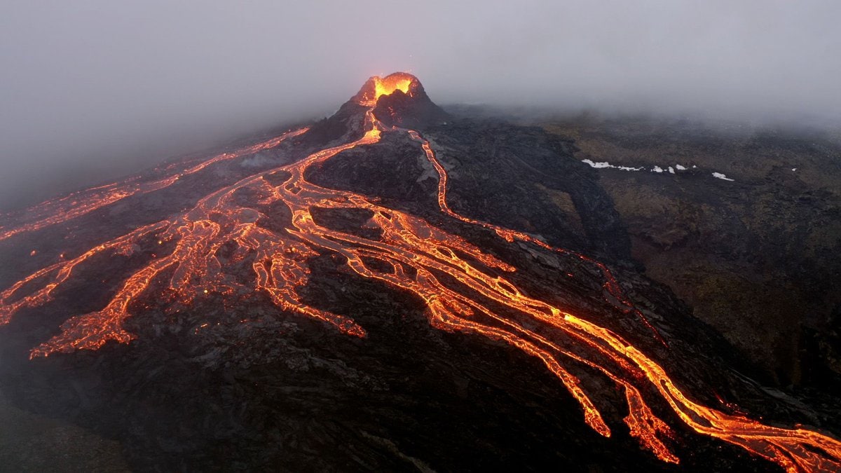 lava flows