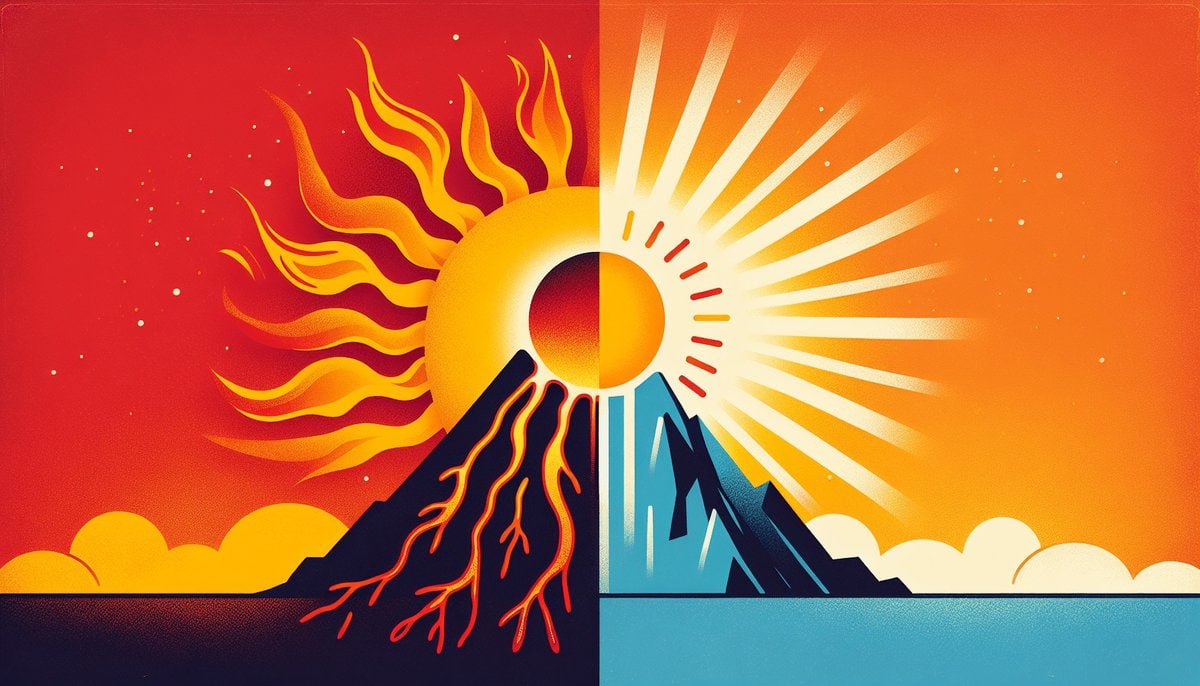 comparing the efficiency of volcano geothermal energy and solar energy