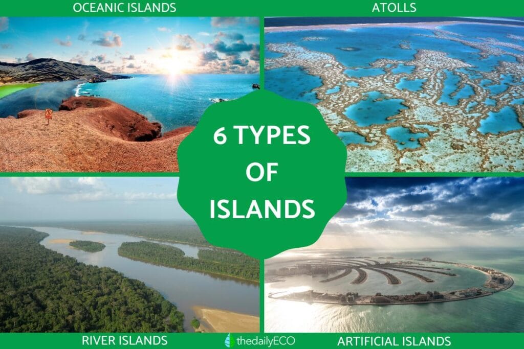 Differentiating Volcanic Islands and Coral Islands