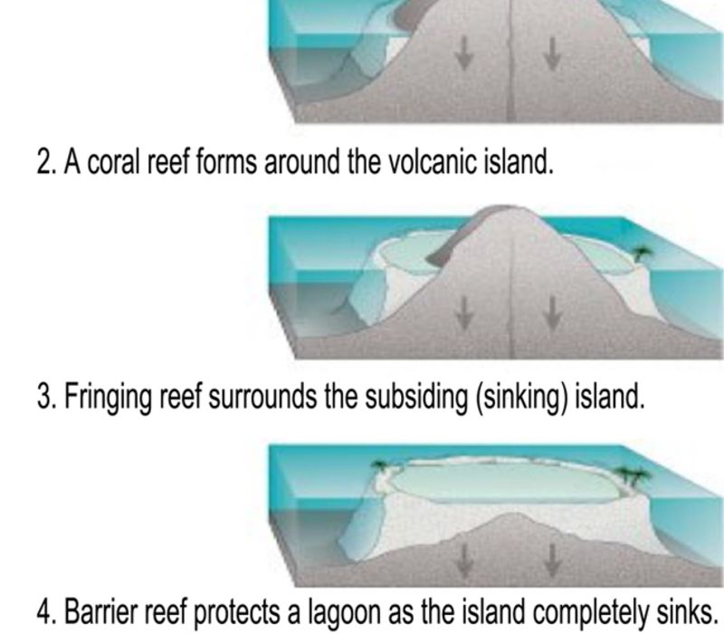 Differentiating Volcanic Islands and Coral Islands