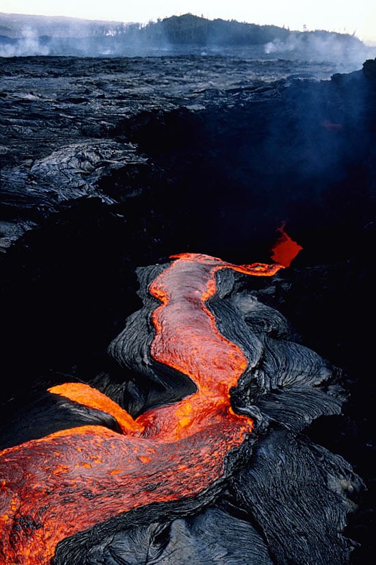 lava flows