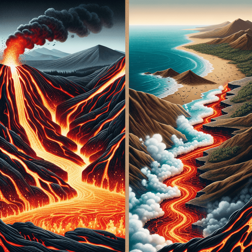 The Impact of Lava Flow on Different Landscapes