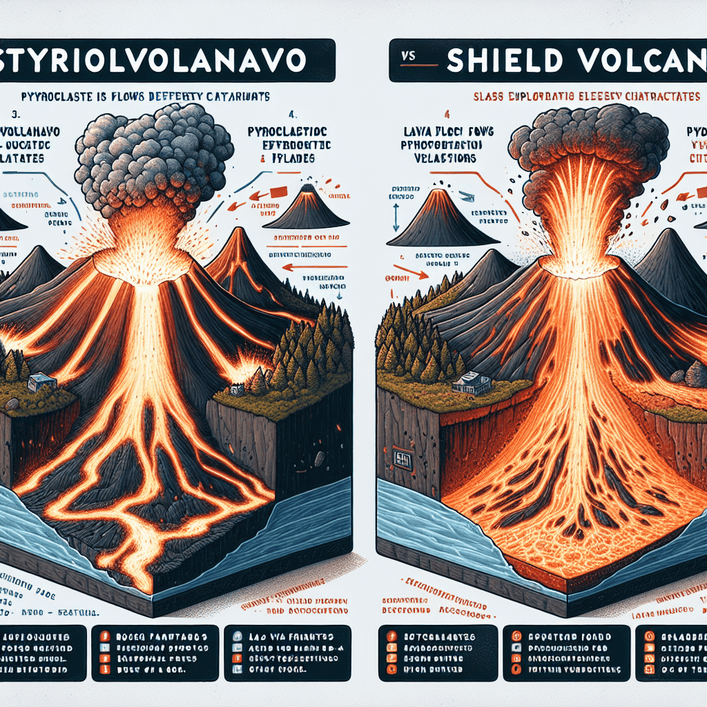 Differences in Pyroclastic Flows Between Stratovolcanoes and Shield Volcanoes