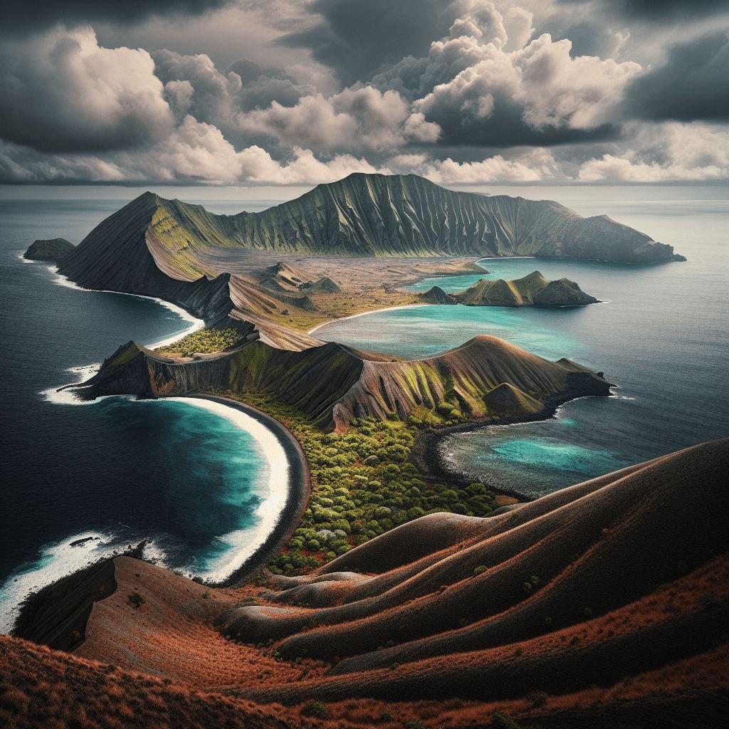 The Unique Topography of Volcanic Islands