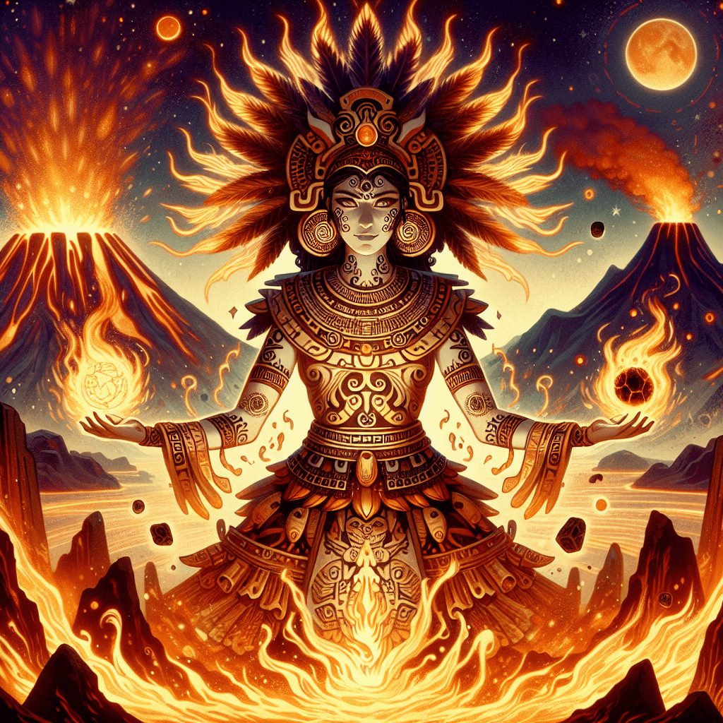 Chantico: Aztec Goddess Of Hearth Fire And Volcanoes.
